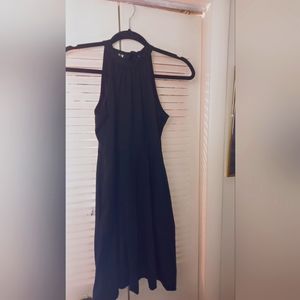 Girls Black Pocket Dress